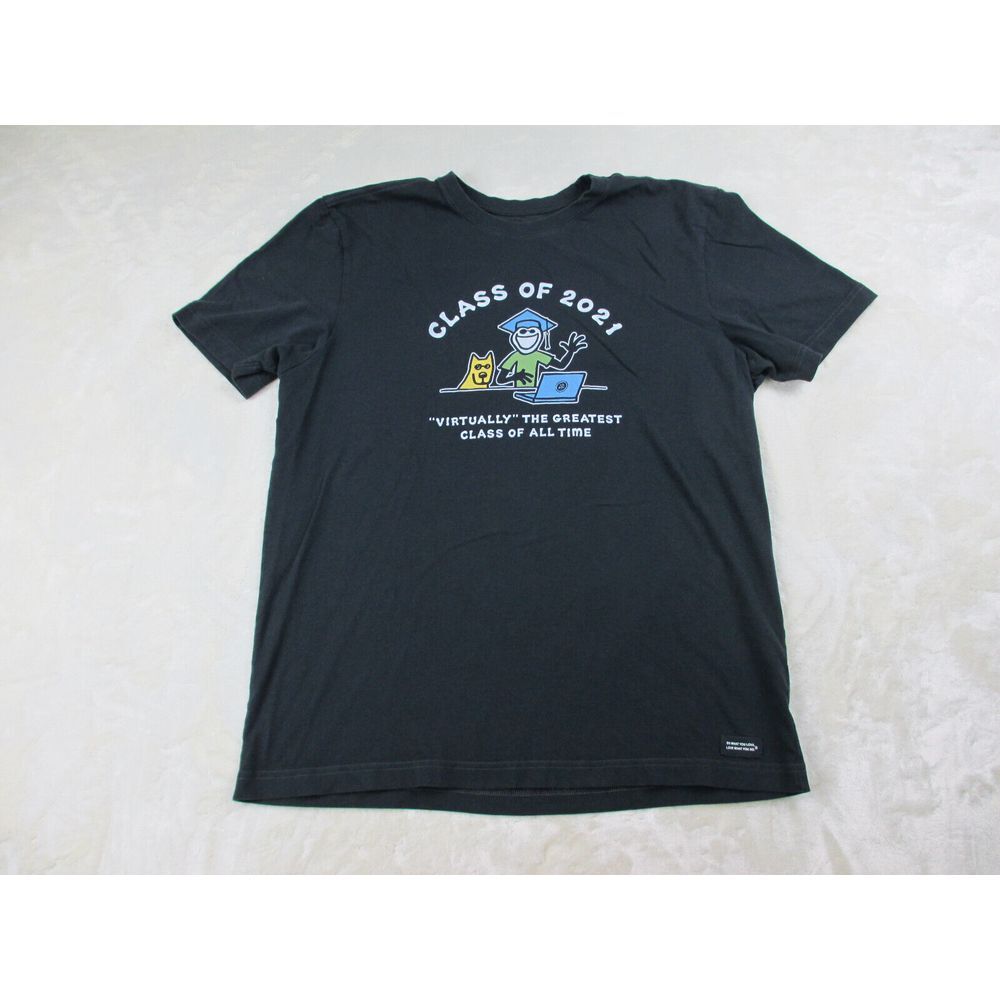 Life Is Good Shirt Mens Large Blue Virtually The Greatest Class Crusher Casual‎